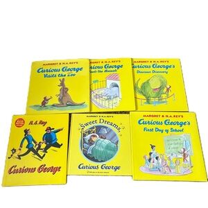 Curious George Children’s Hardcover Book Lot Bundle Sweet Dreams